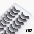 10 Paar Natürliche Künstliche Wimpern Weiche Schwarze Fake Lashes Augen Make-up Werkzeug - 10 Paare/Packung (Y62)