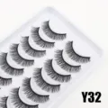 10 Paar falsche Wimpern natürliches Make-up weiche leichte tägliche Kleidung Schönheit Tablett - 10 Paare/Packung (Y32)
