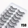 10 Paar Künstliche Wimpern Natürlicher Look Lange Dicke Wimpern Make-up Set Y59 Neu - 10 Paare/Packung (Y59)