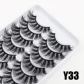 10 Paar künstliche Wimpern natürliche lange dicke geschwungene Wimpern Make-up Schönheit Tools - 10 Paare/Packung (Y33)