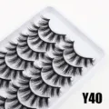 10 Paar dramatische falsche Wimpern dicke flauschige Volumen Wimpern fur das Augen Make-up - 10 Paare (Y40)