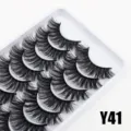 Künstliche Wimpern natur Nude Make-up Cosplay dick Multi-Paar Schönheitswerkzeug Y41 - 10 Paare (Y41)