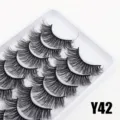 10 Paare künstliche Wimpern natürlicher Look weiche Fake Eyelashes Make-up Werkzeug - 10 Paare (Y42)