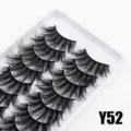 10 Paar dicke Kreuz künstliche Wimpern natürliche flauschige Make-up wiederverwendbar - 10 Paare (Y52)