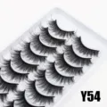 10 Paar Künstliche Wimpern Natürlicher Look Lange Dicke Falsche Wimpern Modell Y54 - 10 Paare (Y54)
