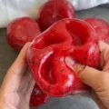 Juguete antiestrés de silicona roja translúcida barra de mantequilla fidget toy - Sandía