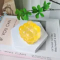 Translucent yellow bubble cube stress relief toy, cute desk decoration ornament for daily use. - OPP Bag / Yellow Cube