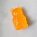Orange translucent gummy bear squeeze toy stress relief decompression fidget toy charm cute - OPP Bag / Orange Bear