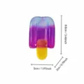 Popsicle squishy stress relief toy, gradient purple and yellow soft rubber sensory fidget toy. - [7.5*4.5*2.5cm] OPP Bagged / Ice Cream Popsicle Squishy Toy (Blue)