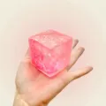 Transparent pink glitter squishy cube toy slow rising stress relief toy for kids adults - Gold Powder Cube-Pink