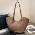 Borsa shopper in pelle marrone grande capacita borsa a spalla da lavoro elegante accessorio chic - 27*10*28CM / Caffè