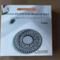 Siliconen vloerputje afdekking 2 st, haarfilter anti-verstopping voor douche en gootsteen. - Verpakking van 2 / Grijs