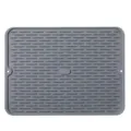 Grijs siliconen afdruipmat voor keuken servies afdruipen antislip hittebestendig matje - Middelgrote droogmat Noords grijs 40*30 cm