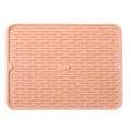 Roze siliconen afdruipmat voor keuken servies, hittebestendig en praktisch antislip. - Middelgrote droogmat Noords roze 40*30 cm
