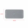 Siliconen keuken afdruipmat grijs servies waterfilter mat hittebestendig 40x20cm - Kleine droogmat Noords grijs 40*20 cm