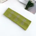 Green knitted wide hair band with rhinestone stars, sweet cool y2k fashion elastic headband. - 4# Olive Green