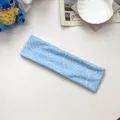 Blue wave headband for women, stylish fabric hair band, cute summer hair accessories. - 5# Blue Curved Headband