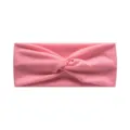 Women pink knotted elastic sports headband for yoga running fitness hair accessory - Light Rose Red