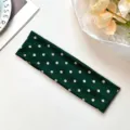 Green polka dot elastic yoga headband soft sweat-absorbing fitness hair accessory for women. - 1# Green