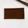 Solid color wide headband for women, elastic fitness yoga sports hair band brown color SKU - Coffee