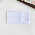 Solid white widened sports headband, elastic fitness yoga turban for women and men daily wear. - White