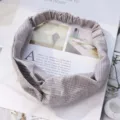 Diadema Cruzada de Patas de Gallo Estilo Coreano Retro Ancha Elástica Accesorio Pelo Mujer - Mármol Gris