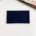 Dark blue wide elastic headband, solid color soft stretch hair band for yoga fitness sports. - Navy Blue