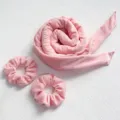 Set Arricciacapelli Senza Calore in Velluto Rosa con Elastici per Onde Morbide e Dormire - 1# Set da 3 pezzi rosa