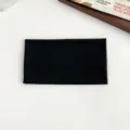 Solid black wide elastic headband for fitness yoga sports and daily hair styling wear. - Black