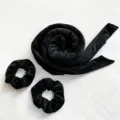 Set arricciacapelli senza calore nero con due elastici per onde morbide naturali. - 3# Set da 3 pezzi nero