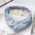 Diadema de pata de gallo azul, cinta para el pelo elástica ancha retro para mujeres y niñas. - 5# Azul Claro