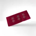 Rhinestone pentagram headband solid color retro elastic hair accessory for women street style - 14# Wine Red