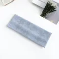 Y2K grey knitted wide headband with rhinestone stars, elastic cute hair accessory for women. - Light Grey