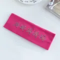 Fascia in maglia rosa con stelle di strass colorate, accessorio per capelli elastico e dolce - 15#Rosa Chiaro