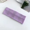 Purple knit rhinestone star headband Y2K sweet cool wide hair band elastic anti-slip - 16# Taro Purple