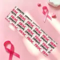 Bandeau de sensibilisation au cancer ruban rose avec design élastique, bandeau de sport antidérapant. - #4 Ruban blanc avec lettres