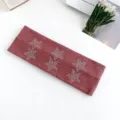 Knit Headband with Rhinestone Stars, Brick Red Wide Hair Band for Women and Girls - 21# Dusty Rose