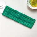 Diadema de pelo elástica ancha a cuadros verdes retro americana moda antideslizante - #3 Cuadros verde liso