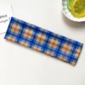 Cinta para el cabello a cuadros azul y naranja diadema elastica elegante de moda - 7# Cuadros azul y naranja