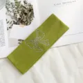 Groene gebreide haarband met strass strik, elastisch en schattig haaraccessoire voor dames. - 3# Olijfgroen