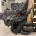 Sujetalibros de cabeza de dragón de resina negra con ojos rojos para decoración - Cabeza de Dragón / Negro (Ojos Rojos)