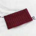 Weinrotes plissiertes breites Stirnband für Damen, elastisches Haarband für Yoga und Alltag. - Burgunderrot