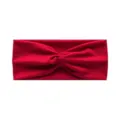 Red twisted headband, elastic wide fitness yoga sports hair band for women. - Red