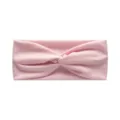 Pink knotted yoga headband, elastic non-slip wide hair band for running and sports. - Pink