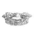 Bandeau blanc à motif cachemire pour femmes avec joli nœud papillon, accessoire de cheveux. - Paisley Noir Blanc