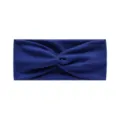 Blue twisted yoga headband, elastic non-slip wide workout sports hair band for active women. - Royal Blue