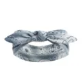 Bandeau gris imprime cachemire pour femmes avec joli noeud, accessoire de cheveux elastique. - Paisley Gris
