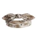 Femme bandeau élastique imprimé cachemire nœud papillon mignon accessoire cheveux - Paisley Kaki