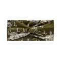 Women's bohemian floral yoga headband elastic non-slip wide workout hair band olive green - Green Floral