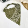 Diadema bandana paisley retro para mujer, pañuelo elástico, accesorio de cabello verde oliva - 3# Verde